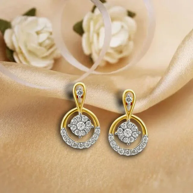Chic Geometric Diamond Stud Earrings