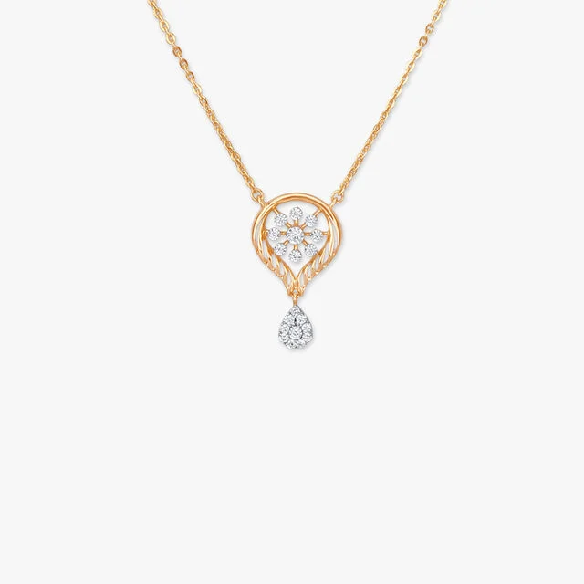Teardrop Bloom Diamond Necklace