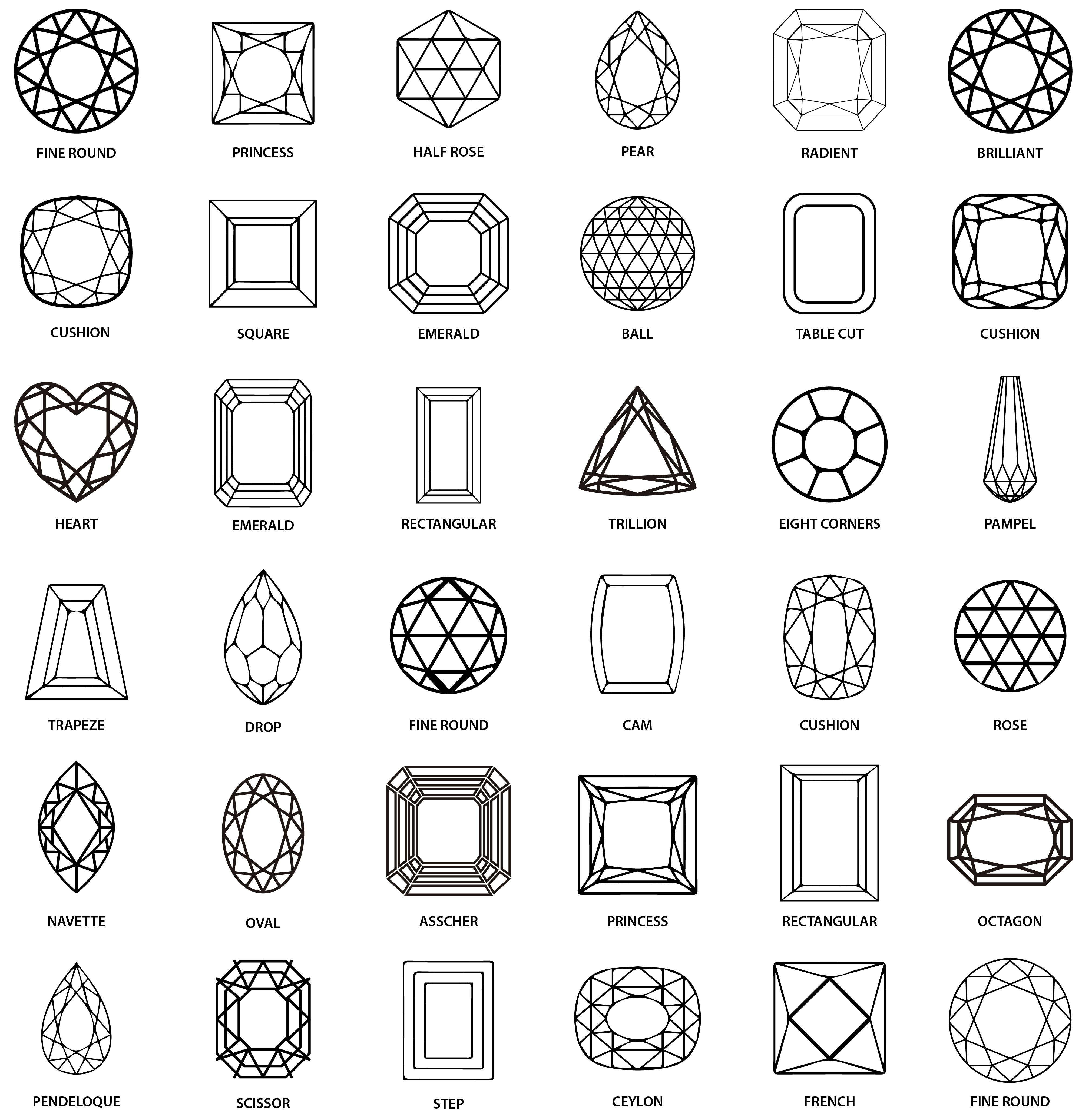 Diamond shapes